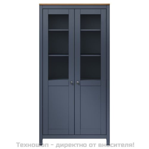 Висок шкаф Hill сив 85x37x170,5 см борово дърво масив