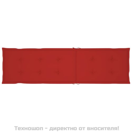 Градински шезлонг, подложка за крака, възглавница, акация масив