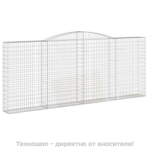 Дъговидна габионна кошница 400x30x160/180 см поцинковано желязо