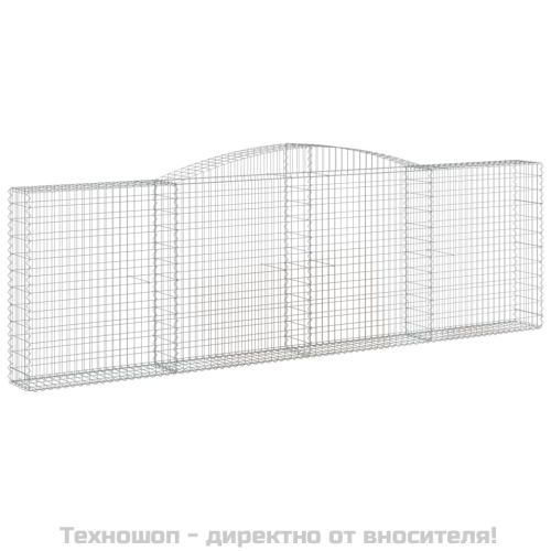 Дъговидна габионна кошница 400x30x120/140 см поцинковано желязо