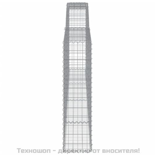 Дъговидна габионна кошница 400x30x120/140 см поцинковано желязо