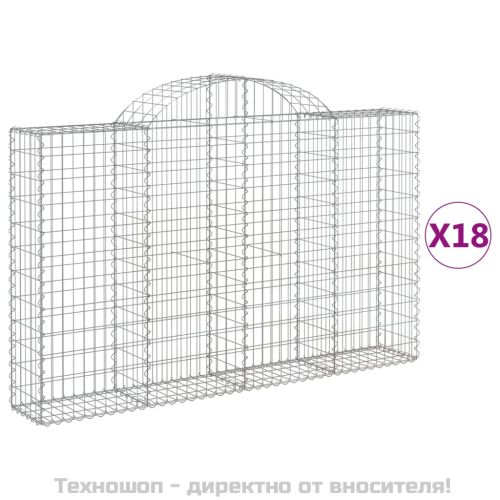 Габионни кошници арка 18 бр 200x30x120/140см поцинковано желязо