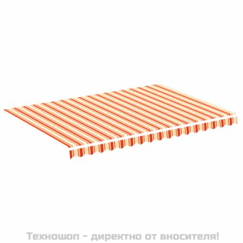 Резервно платнище за тенти, жълто и оранжево, 3,5х2,5 м