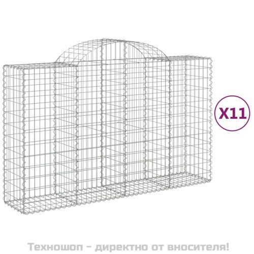 Габионни кошници арка 11 бр 200x50x120/140см поцинковано желязо