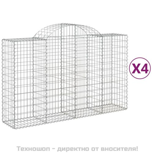 Габионни кошници арка 4 бр 200x50x120/140см поцинковано желязо