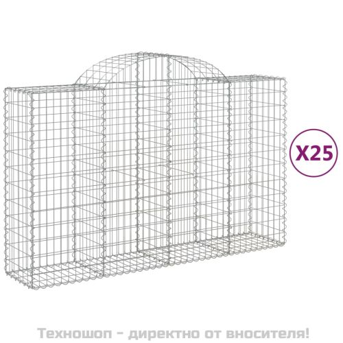 Габионни кошници арка 25 бр 200x50x120/140см поцинковано желязо