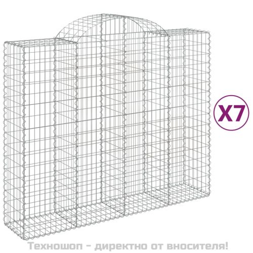 Габионни кошници арка 7 бр 200x50x160/180 см поцинковано желязо