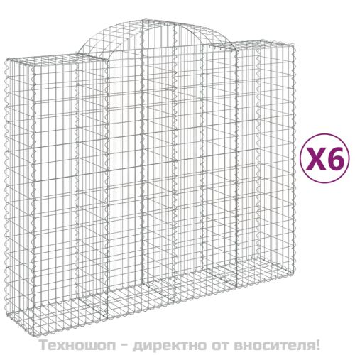 Габионни кошници арка 6 бр 200x50x160/180 см поцинковано желязо