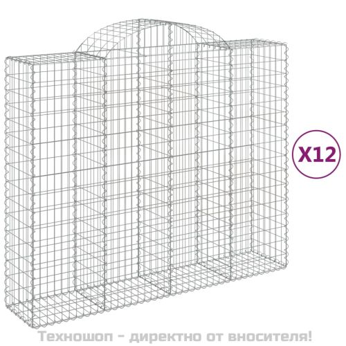 Габионни кошници арка 12 бр 200x50x160/180см поцинковано желязо