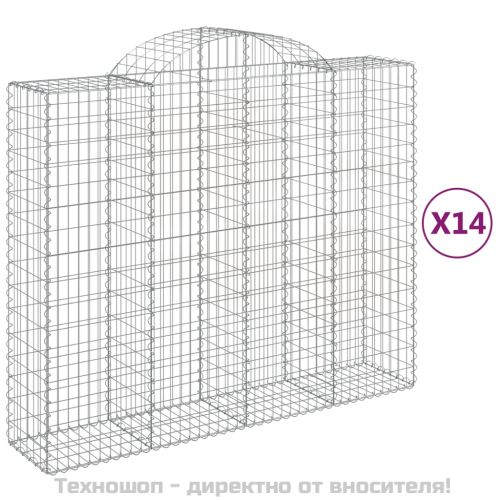 Габионни кошници арка 14 бр 200x50x160/180см поцинковано желязо