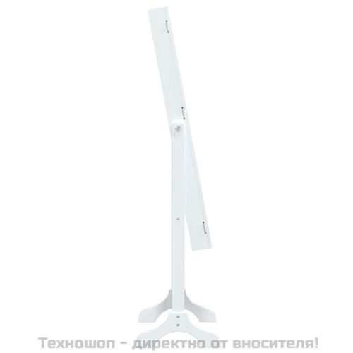 Стоящо огледало, бяло, 34x37x146 см