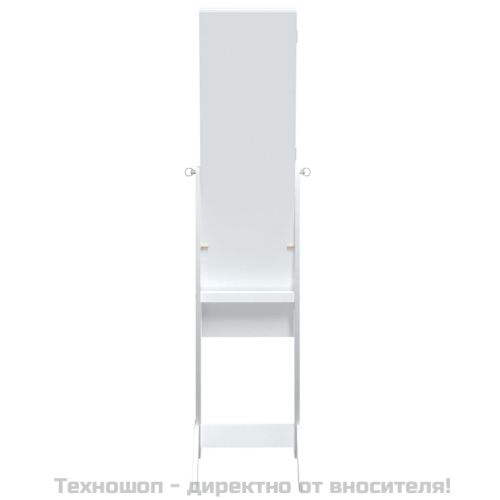 Стоящо огледало, бяло, 34x37x146 см