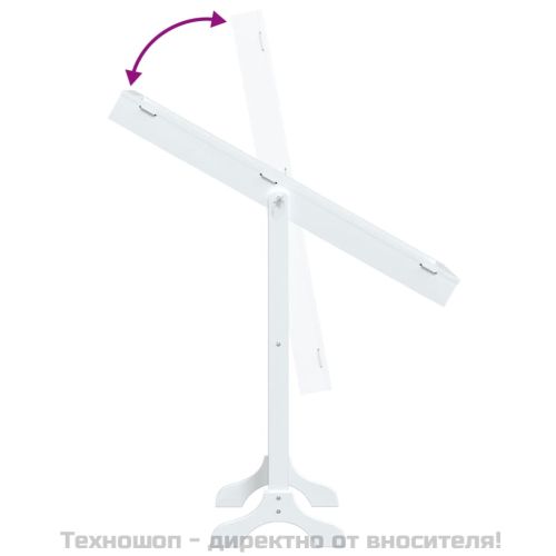 Стоящо огледало, бяло, 34x37x146 см