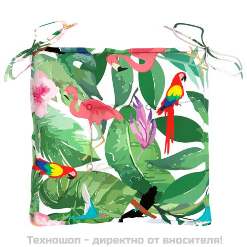 Възглавници за столове 4 бр многоцветни 50x50x7 см Оксфорд плат