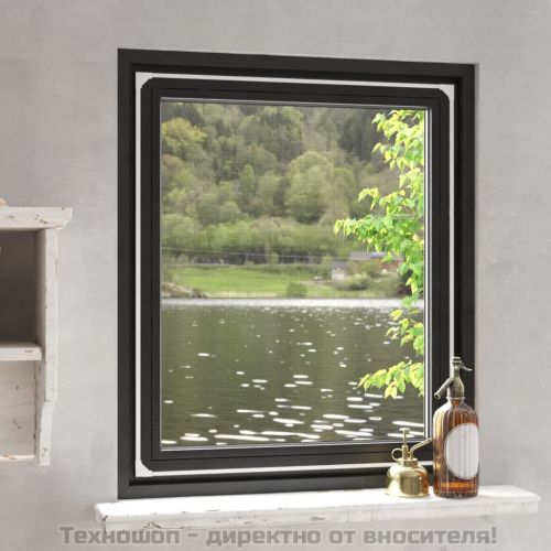 Магнитна мрежа против насекоми за прозорци, бяла, 100x120 см