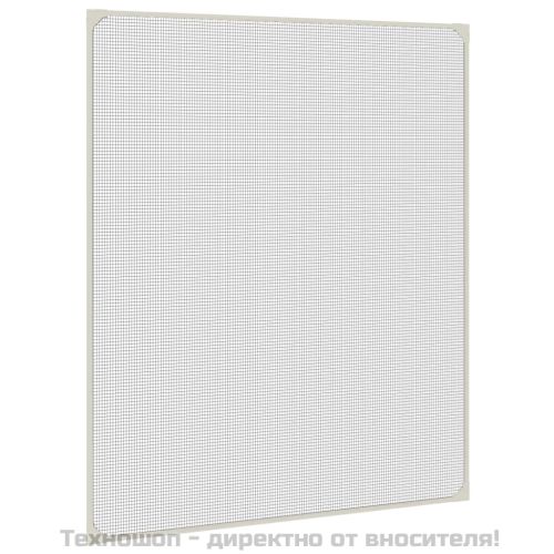 Магнитна мрежа против насекоми за прозорци, бяла, 100x120 см