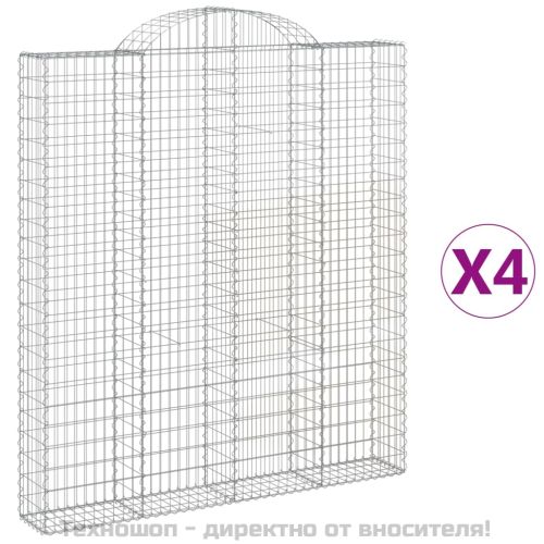 Габионни кошници арка 4 бр 200x30x220/240 см поцинковано желязо