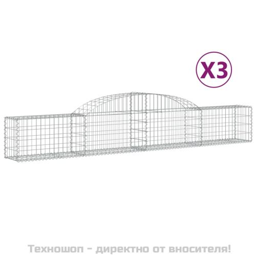 Габионни кошници арка 3 бр 300x30x40/60 см поцинковано желязо