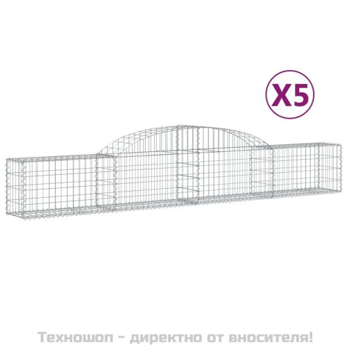 Габионни кошници арка 5 бр 300x30x40/60 см поцинковано желязо