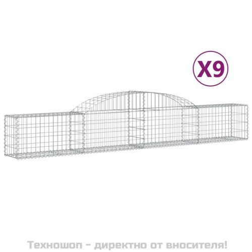 Габионни кошници арка 9 бр 300x30x40/60 см поцинковано желязо