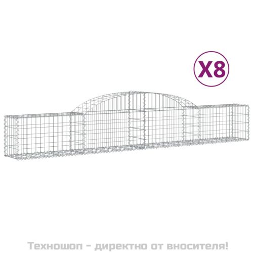 Габионни кошници арка 8 бр 300x30x40/60 см поцинковано желязо