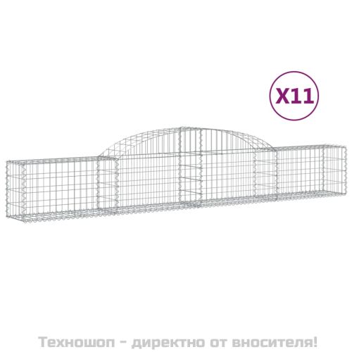 Габионни кошници арка 11 бр 300x30x40/60 см поцинковано желязо