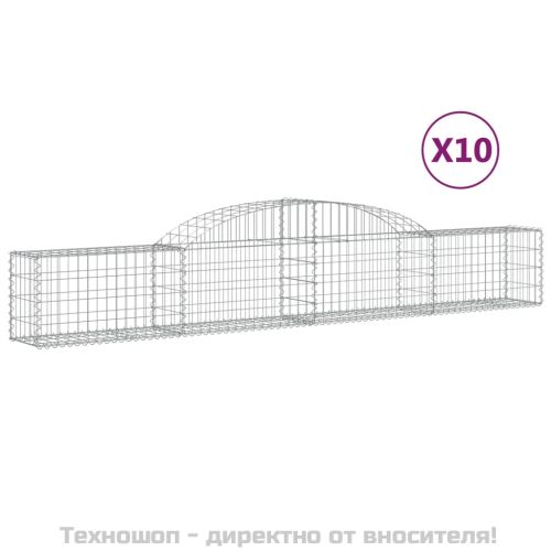 Габионни кошници арка 10 бр 300x30x40/60 см поцинковано желязо