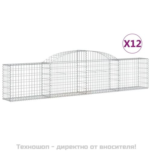 Габионни кошници арка 12 бр 300x30x60/80 см поцинковано желязо