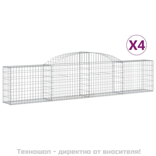 Габионни кошници арка 4 бр 300x30x60/80 см поцинковано желязо