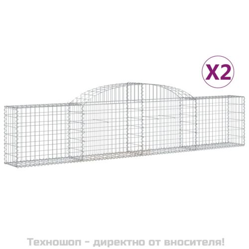 Габионни кошници арка 2 бр 300x30x60/80 см поцинковано желязо