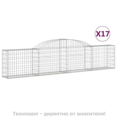 Габионни кошници арка 17 бр 300x30x60/80 см поцинковано желязо