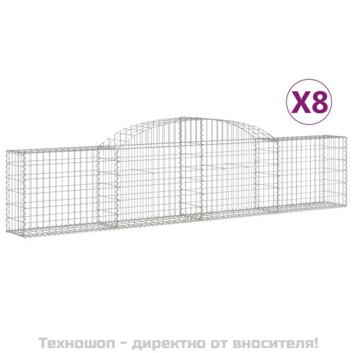 Габионни кошници арка 8 бр 300x30x60/80 см поцинковано желязо