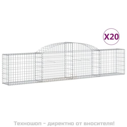Габионни кошници арка 20 бр 300x30x60/80 см поцинковано желязо