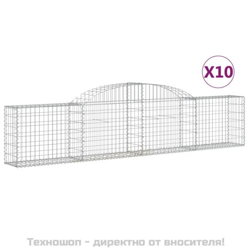 Габионни кошници арка 10 бр 300x30x60/80 см поцинковано желязо