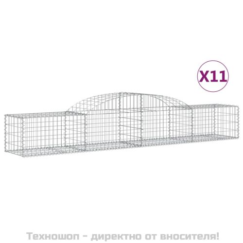 Габионни кошници арка 11 бр 300x50x40/60 см поцинковано желязо