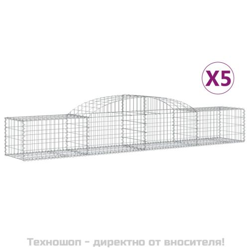 Габионни кошници арка 5 бр 300x50x40/60 см поцинковано желязо