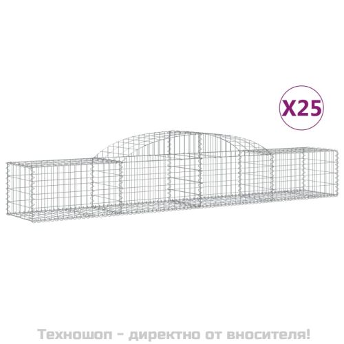 Габионни кошници арка 25 бр 300x50x40/60 см поцинковано желязо
