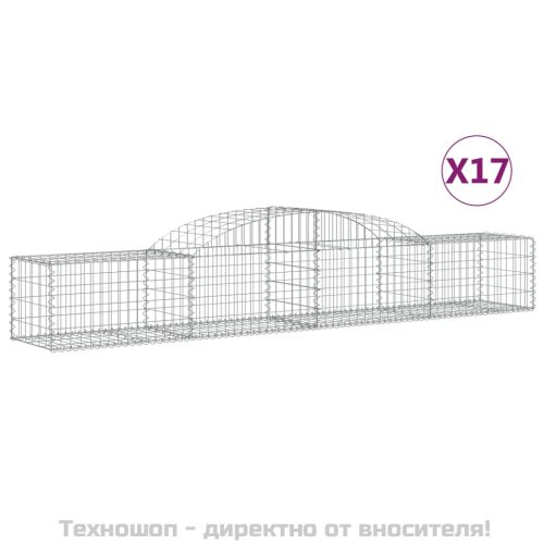 Габионни кошници арка 17 бр 300x50x40/60 см поцинковано желязо