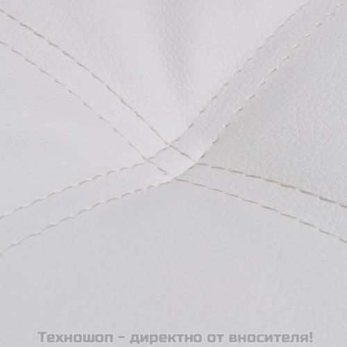 Кушетка с възглавница, бяла, изкуствена кожа