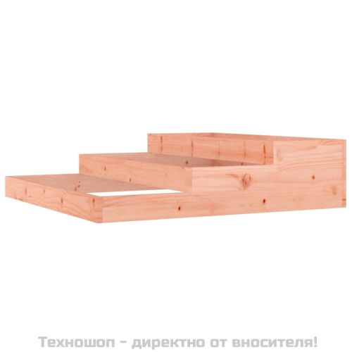 Плантер, 107x107x27 см, масивна дугласка дървесина