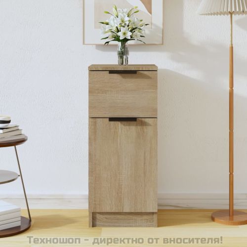 Сайдборд, дъб сонома, 30x30x70 см, инженерно дърво