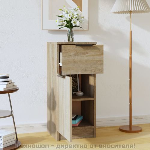 Сайдборд, дъб сонома, 30x30x70 см, инженерно дърво