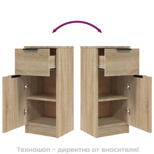 Сайдборд, дъб сонома, 30x30x70 см, инженерно дърво
