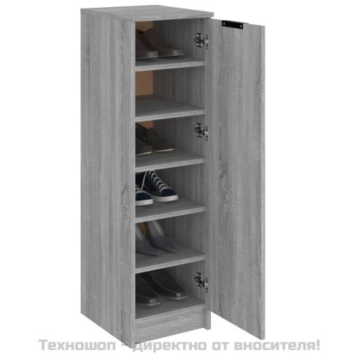 Шкаф за обувки, сив сонома, 30x35x100 см, инженерно дърво