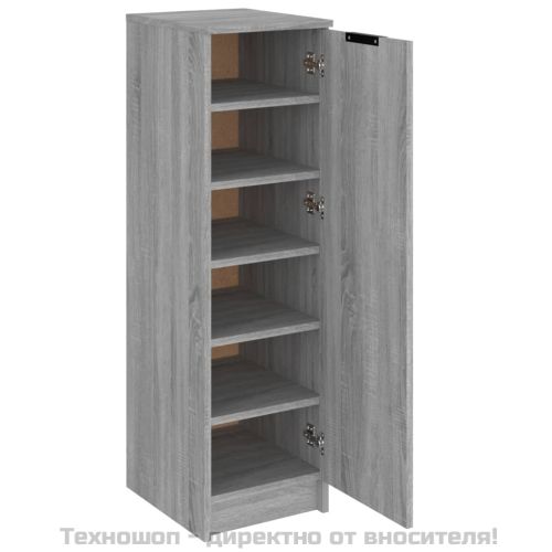 Шкаф за обувки, сив сонома, 30x35x100 см, инженерно дърво