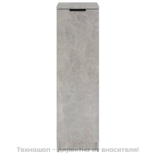 Шкаф за обувки, бетонно сив, 30x35x100 см, инженерно дърво
