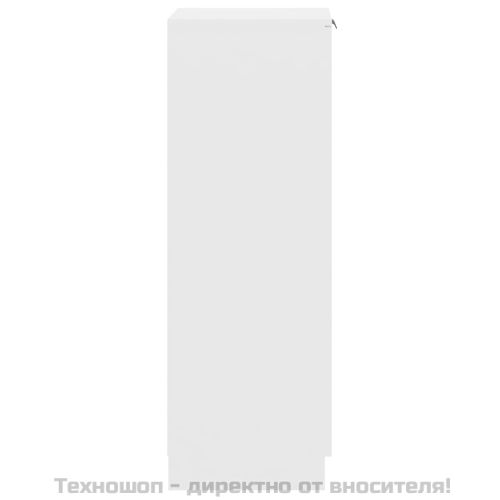 Шкаф за обувки, бял, 30x35x100 см, инженерно дърво