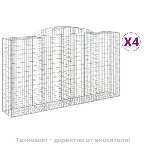 Габионни кошници арка 4 бр 300x50x160/180 см поцинковано желязо