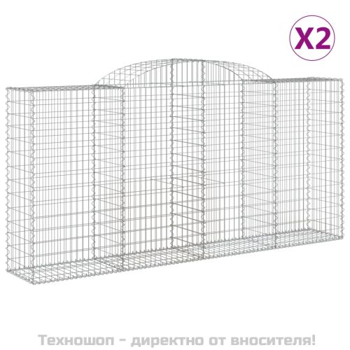 Габионни кошници арка 2 бр 300x50x140/160 см поцинковано желязо
