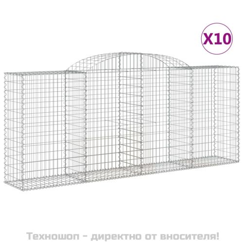 Габионни кошници арка 10 бр 300x50x120/140см поцинковано желязо